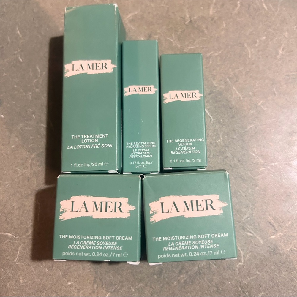 La Mer Skincare 6 pc  Bundle- Treatment Lotion, Serum x 2, Soft Cream x 2